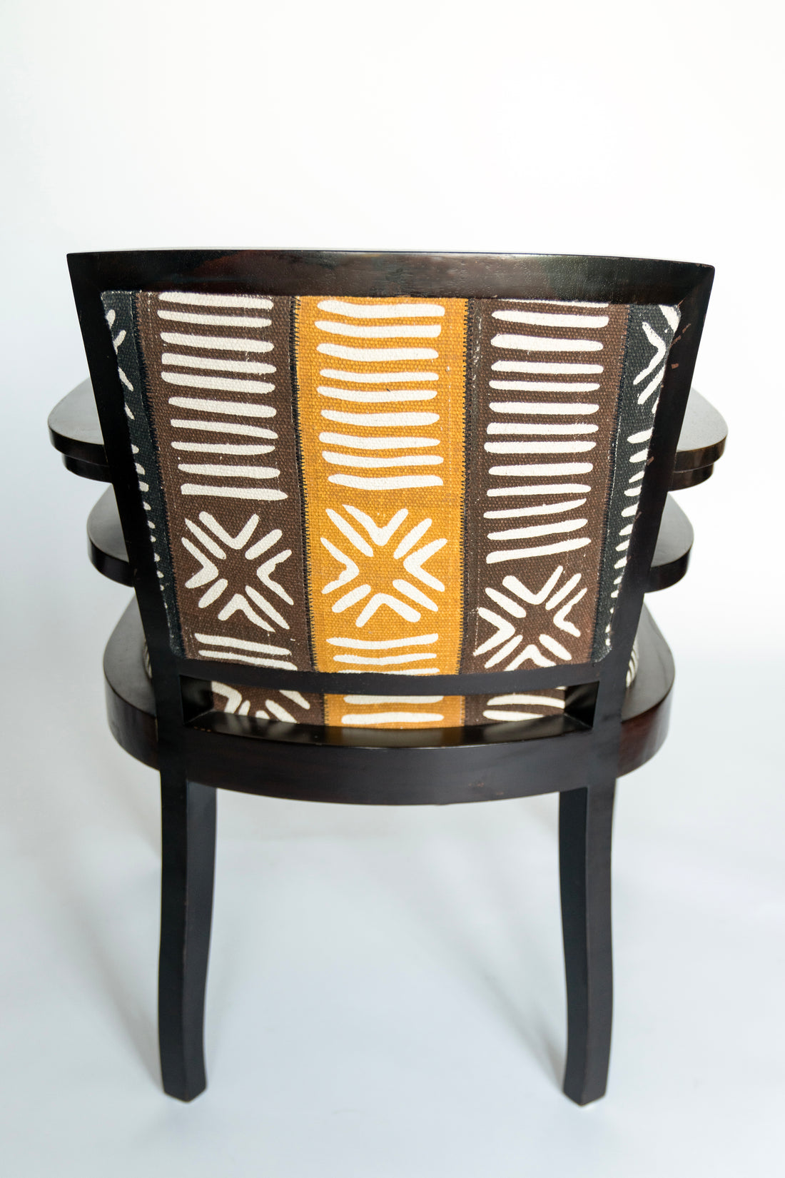 Leather and Mali Bologanfini (Mud Cloth) Armchair