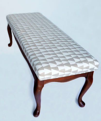 Triangle Pattern on Queen Anne Style Bench