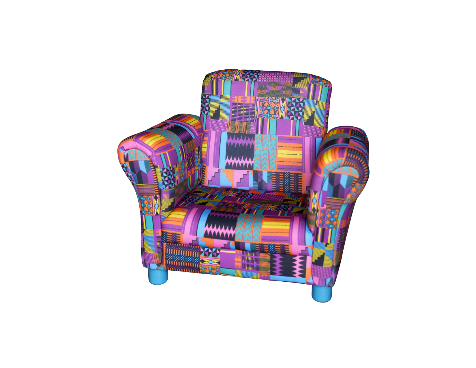 Kiti Kids Purple Kente Design Club Chair