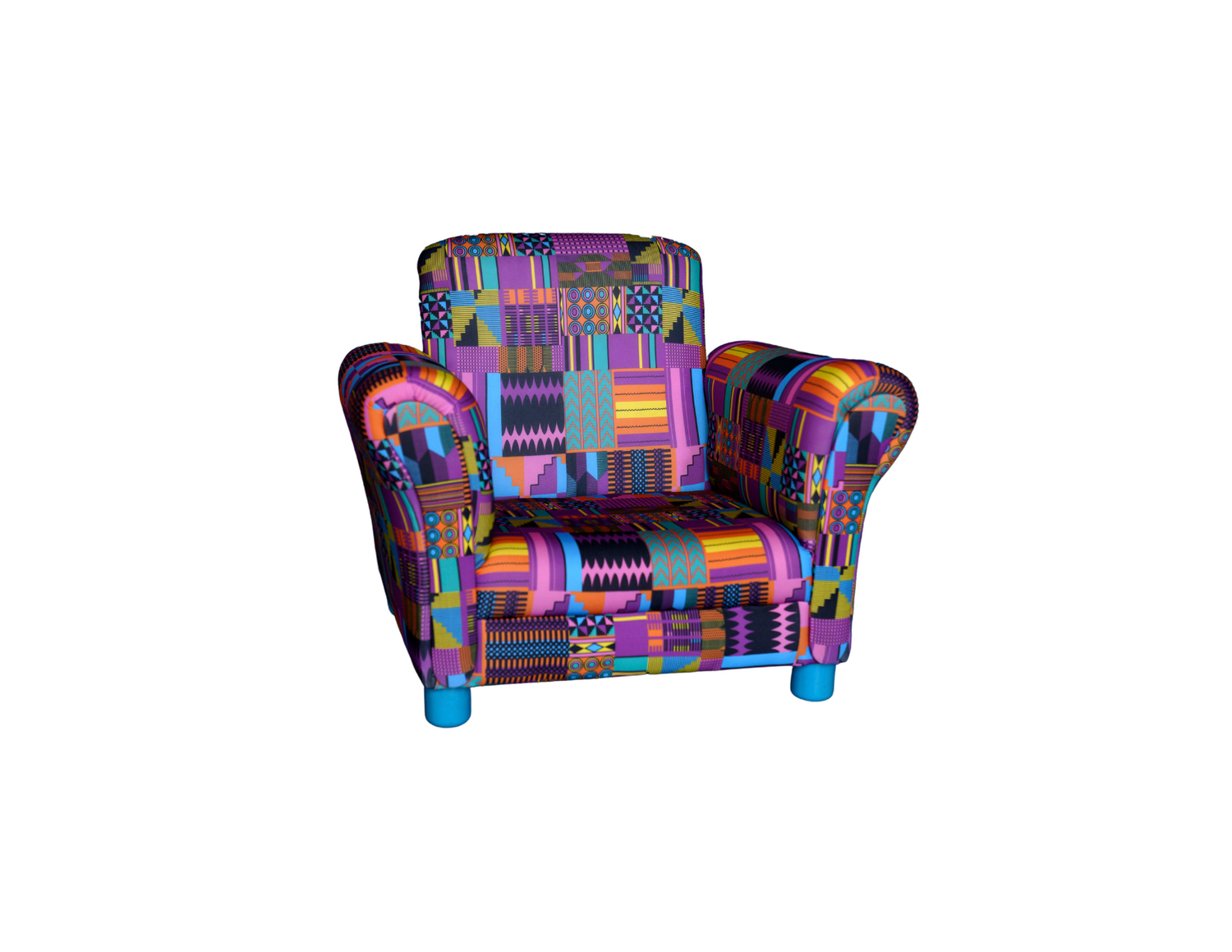 Kiti Kids Purple Kente Design Club Chair