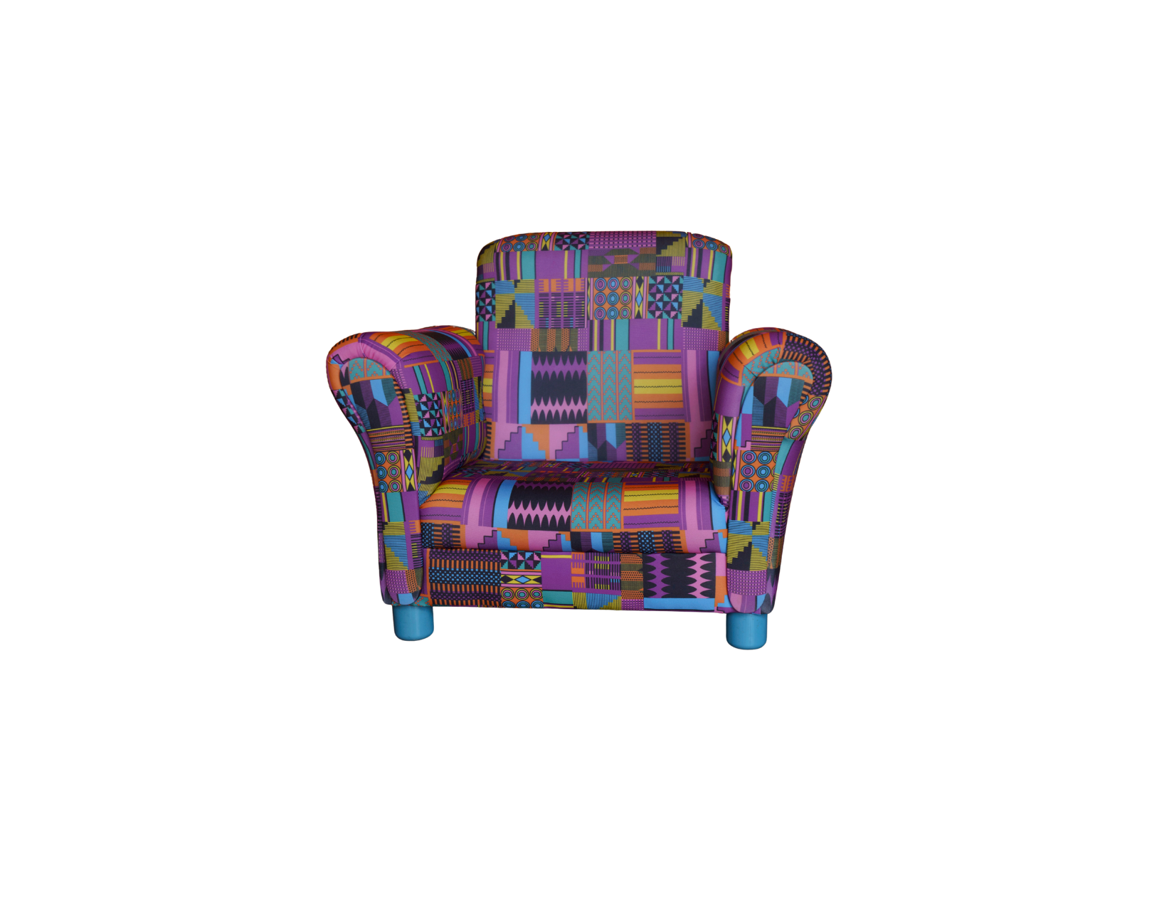 Kiti Kids Purple Kente Design Club Chair